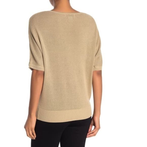 M Magaschoni Elbow Length Dolman Sleeve Pointelle - Picture 2 of 8